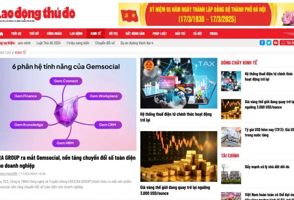 ERA GROUP ra mắt Gemsocial, nền tảng chuyển đổi số toàn diện cho doanh nghiệp